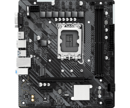 Asrock H610M-X D5 Bovenaanzicht