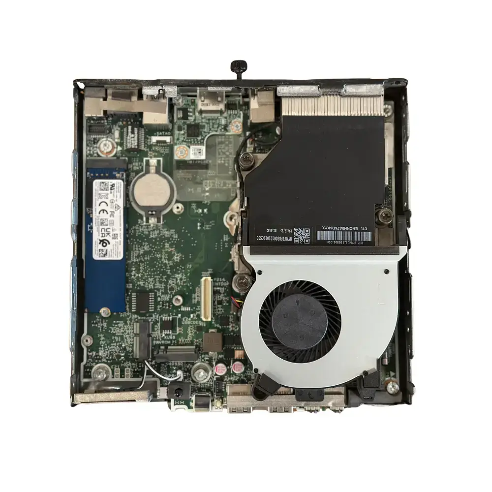 HP Elitedesk 800 G5 i3 9300t mini pc binnenkant