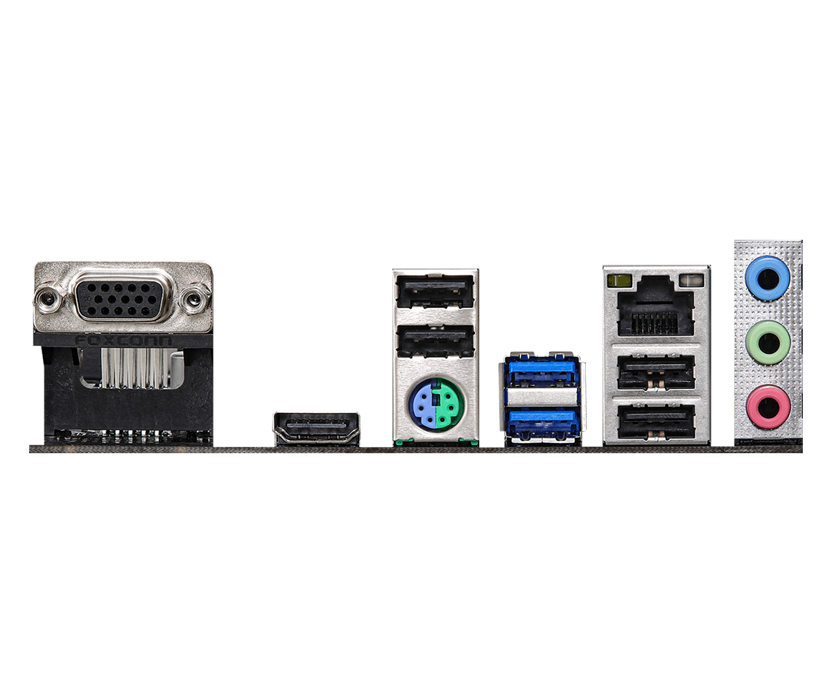Asrock H470M-HVS rear