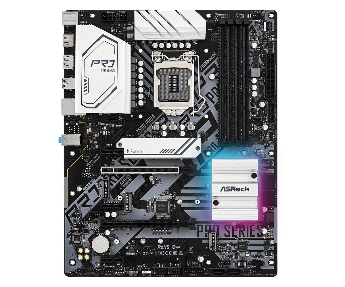 Asrock Z590 Pro4 topview