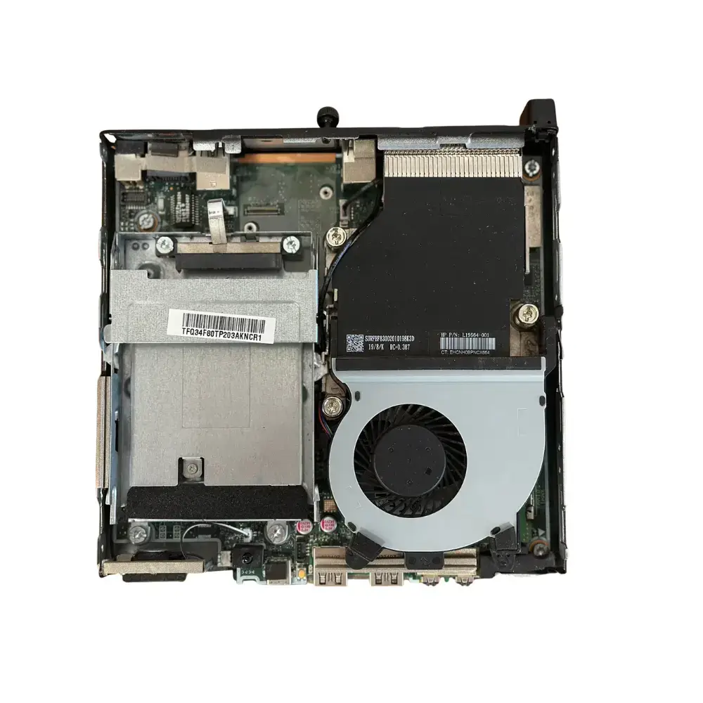 HP Elitedesk 800 G5 i7 9700t mini pc binnenkant