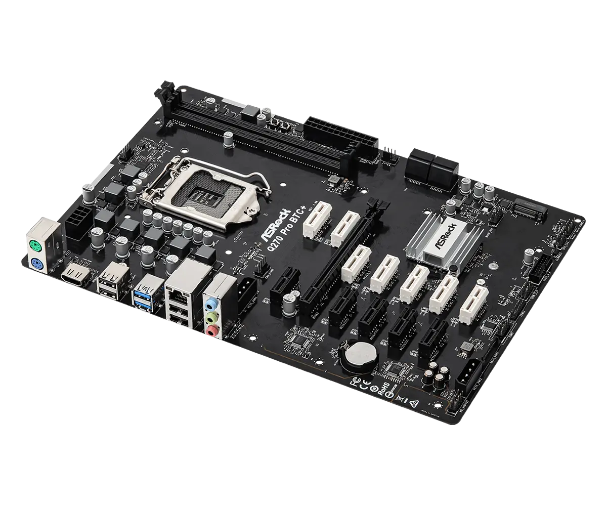 Asrock Q270 Pro BTC Boven