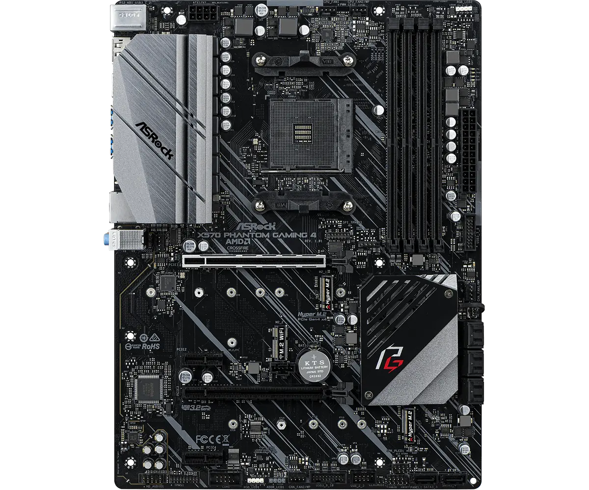 Asrock X570 Phantom Gaming 4 Bovenaanzicht