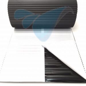 Aluminium loodvervanger 30 cm x 5 meter antraciet geribbeld - Afbeelding 5