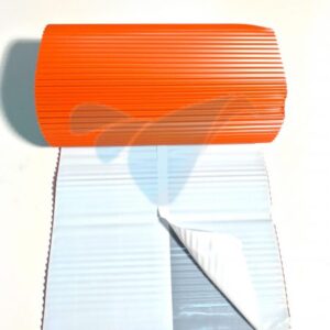 Aluminium loodvervanger 30 cm x 5 meter rood geribbeld - Afbeelding 3