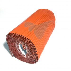Aluminium loodvervanger 30 cm x 5 meter rood geribbeld - Afbeelding 4