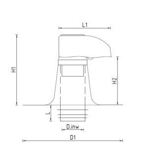 Platdak kabeldoorvoer DW Ø 60mm - Afbeelding 3