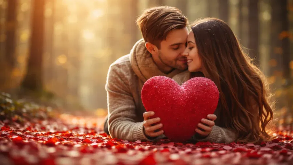2 mensen die verliefd in het bos liggen