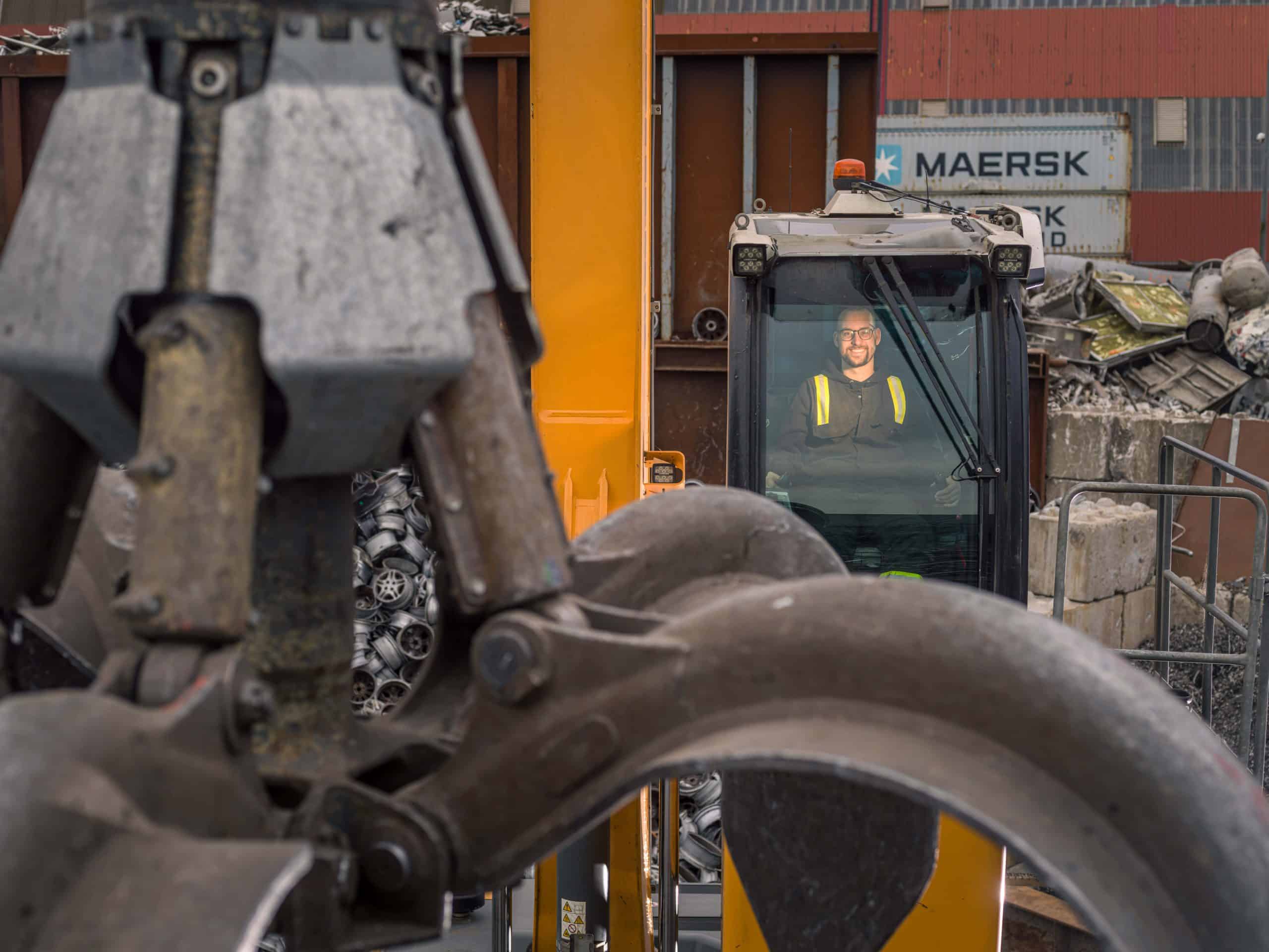 Werfmedewerker grijper