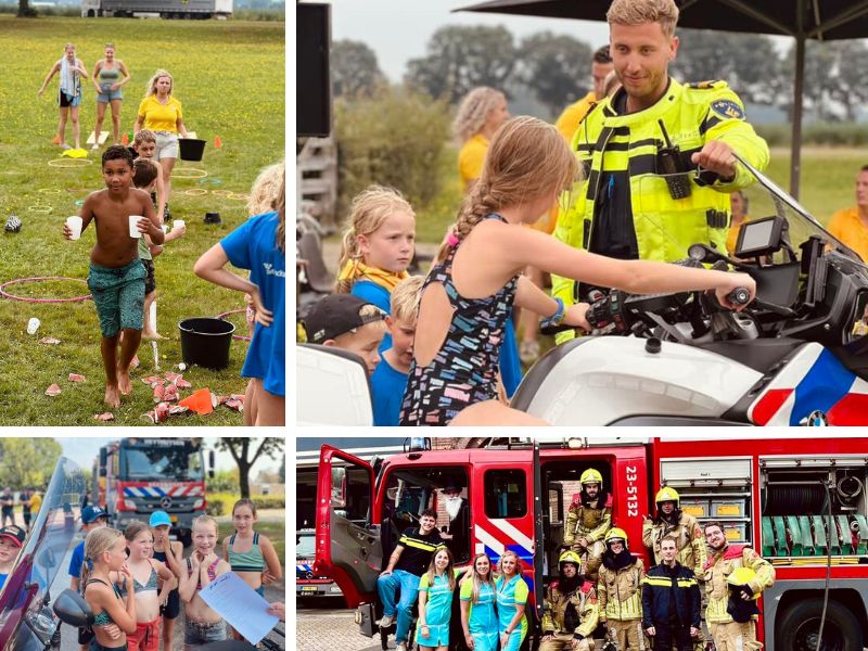 Politie, brandweer en ambulance uitnodigen - zo pakte KVW Baexem dat aan 112 thema kindervakantieweek