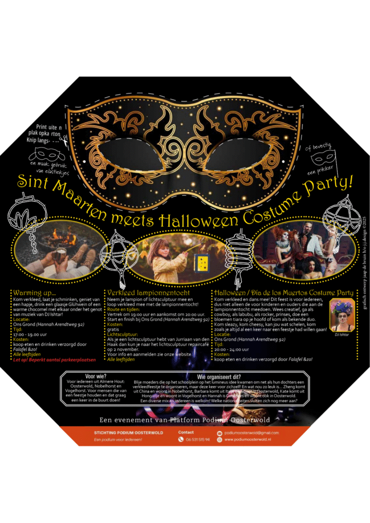 Dit is de achterkant van de flyer. Je kunt dit uitprinten en de masker uitknippen om mee te nemen naar het evenement.