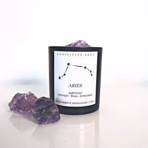 Aries Zodiac Candle - Amber &amp; Sandalwood