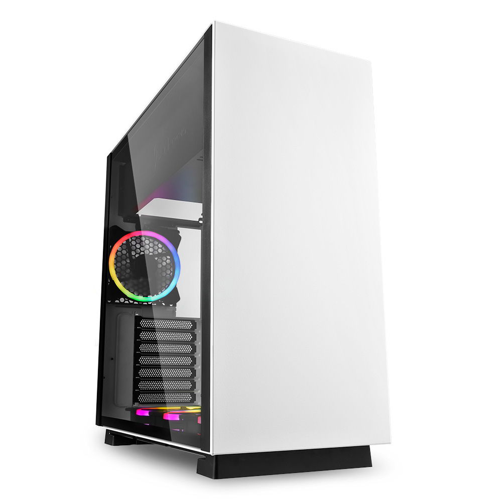 Sharkoon PureSteel White RGB computer Case - Dealstunter.nl
