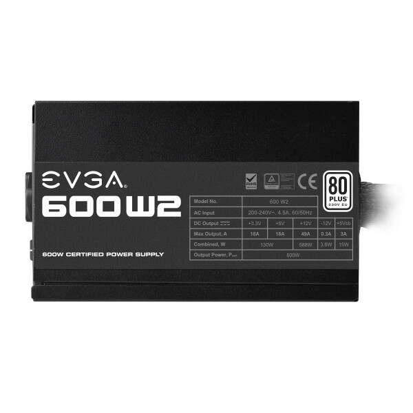 EVGA 600 W2, 80+ WHITE 600W