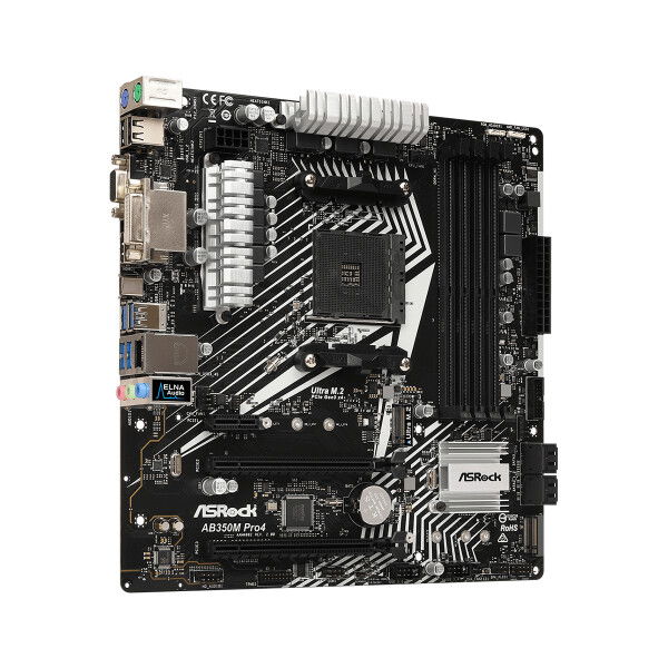ASRock AB350M Pro4 R2.0 AM4 Moederbord Dealstunter.nl