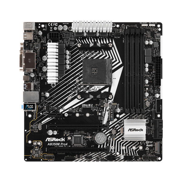 ASRock AB350M Pro4 R2.0 AM4 Moederbord Dealstunter.nl