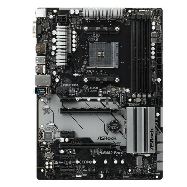 ASRock B450 Pro4 AMD AM4 Motherboard