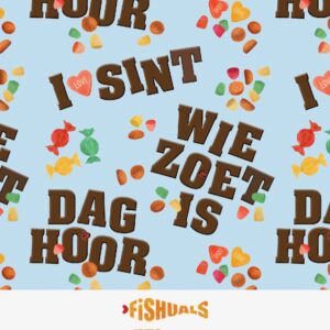 I love Sinterklaas op blauw