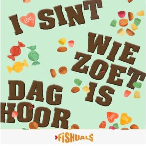 I love Sinterklaas op groen