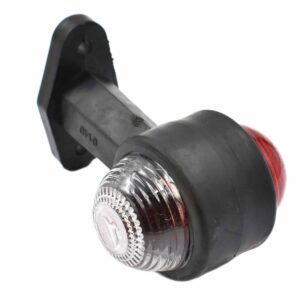 Breedtelamp lang Rood-wit aanhanger minitractorparts minitrekker Iseki Shibaura Yanmar Kubota Kioti Mitsubishi Solis Captain Brandson breedtepaal zijmarkering achterlicht