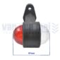 Breedtelamp lang Rood-wit aanhanger minitractorparts minitrekker Iseki Shibaura Yanmar Kubota Kioti Mitsubishi Solis Captain Brandson breedtepaal zijmarkering achterlicht