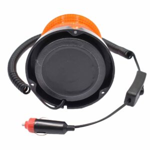 Zwaailamp met magneet Oranje zwaailicht magneetvoet 12v Sigaretten aansteker aansluiting Mini tractor Iseki Kubota Yanmar Shibaura Hinomoto Mitsubishi Satoh Noda
