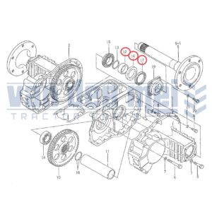 Keerring set achteras Iseki TL1900F TL1901F TL2100F TL2101F TL2300F TL2301F TL2500F TL2501F TL2700F TL2701F TE4270 TE4350 Bolens G272 G274 NOKAG6762A NOKAE3459A