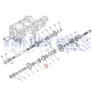 Tandwiel Kubota B6000 B6001 B7000 B7001 B7100 Zen-Noh ZB6000 ZB6001 ZB7000 ZB7001 ZB7100 zennoh gear