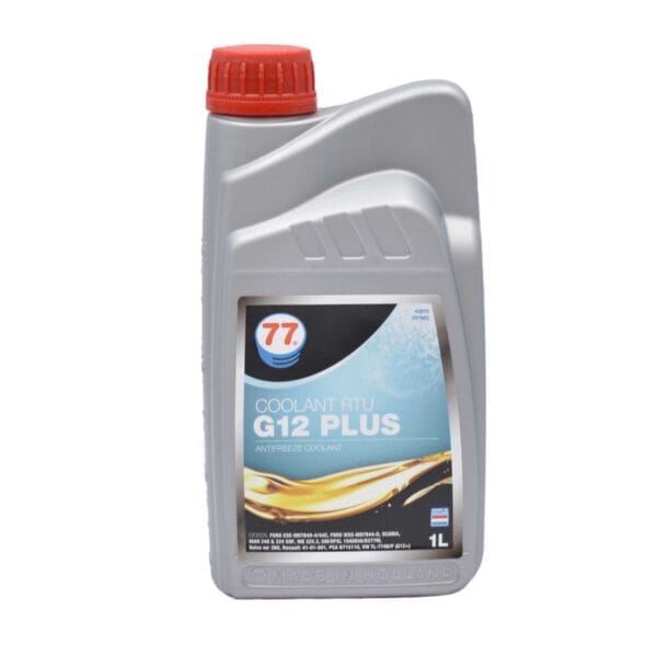 Koelvloeistof G12 plus (1 liter) voor mini tractoren Iseki Kubota Mitsubishi Shibaura Hinomoto Yanmar Voorkomt roest en corrosie Tot -40C Mengbaar met andere koelvloeistoffen antivries minitrekker koelsysteem koelwater antivries