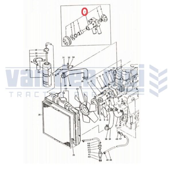 Waterpomp Yanmar YM pakking YM330 YM336 YM1700 YM1900 YM2000 YM2210 YM2310 YM2420 YM2500 YM2610 YM2620 YM2820 YM3000 YM3110 YM3810 YM4300 Koeling koelsysteem radiateur koelwaterslang radiateurslangen