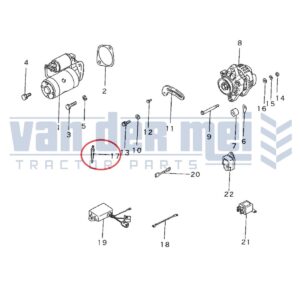 Gloeibougie Mitsubishi MT17 MT18 MT20 MT21 MT22 MT23 MT24 MT25 MT26 MT27 MT30 MT33 MT185 MT205 MT245 MTX225 MTX245 Iseki Landhope TU150 TU155 TU157 TU160 TU165 TU170 TU175 K3C K3D K3F K3G K3M K4E K4F S4L voorgloeibougie voorgloeiplug