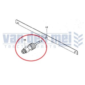 Gloeibougie voorgloeibougie voorgloeiplug Iseki Bolens TL1900 TL1901 TL2100 TL2101 TL2300 TL2301 TL2500 TL2501 TL2700 TU1700 TU1900 TU2100 TE3210 TE4270 TE4300 3AE1 3AF1 E3AE1 E3AD1 E3AF1 E3AG1 G212 G214 G272 G274