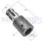 Verloopstuk aftakas adapter pto verloop Yanmar frees minitractor minitrekker 18 splines