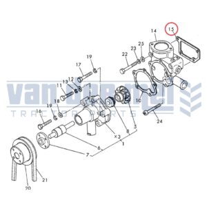 Waterpomphuis pakking Yanmar F14 F15 YM186 YM226 YM276 YM1301 YM1401 YM1502 YM1510 YM1601 YM1602 YM1610 YM1702 YM1802 YM2002 1GM 1GML 1GMY-C 1GM10 2GM 2GM20 2GM20F 3GM 3GM30 3GM30F 3T75 watergeleiderpakking koelhuispakking waterpomphuispakking waterpomphuisafdichting waterpomppakking F14D F15D YM186D YM226D YM276D YM1301D YM1401D YM1502D YM1510D YM1601D YM1602D YM1610D YM1702D YM1802D YM2002D