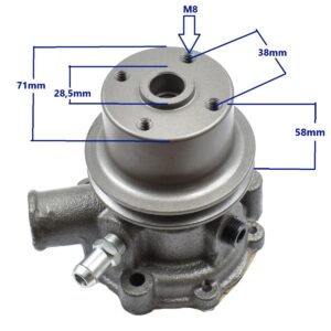 Waterpomp Shibaura SD1603 SD1643 SD1803 SD1843 SD2003 SD2043 SD2203 SD2243 SD2403 SD2443 SD2603 SD2643 1272 1429 Shibaura SC2003