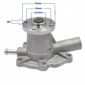 Waterpomp Kubota Z402 Aixam 400 (1997-2004), 400.4 (1997-2004), 400 Evolution (1997-2004), 500.4 (1997-2004), 500.4 Minivan (1997-2004), 500.4 Pick-Up (1997-2004)