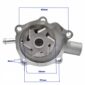 Waterpomp Kubota Z402 Aixam 400 (1997-2004), 400.4 (1997-2004), 400 Evolution (1997-2004), 500.4 (1997-2004), 500.4 Minivan (1997-2004), 500.4 Pick-Up (1997-2004)