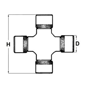 Kruisstuk 20x54,8mm kruiskoppeling cardanas cardanaandrijving cardankoppeling binnenwerk aftakas PTO Iseki Yanmar Hinomoto Shibaura Mitsubishi Kubota minitrekker minitractor