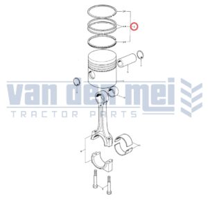 Zuigerveren Yanmar YM155 YM165 YM1300 2TR13 2TR13A Boring 75mm piston rings zuigersegmenten YM155D YM165D YM1300D