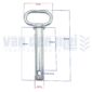 Pasador de remolque 125mm cat.2 22mm Para minitractor minitractor Iseki Kubota Yanmar Hinomoto Shibaura JCB Mitsubishi pasador de remolque categoría 2 Kioti Solis
