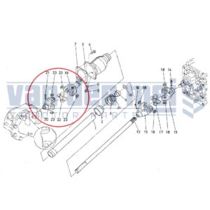 Cardan as kruiskoppeling cardanas cardanaandrijving cardankoppeling Kubota B10 B4200 B5000 B5001 Zen-noh zennoh ZB5000 ZB5001