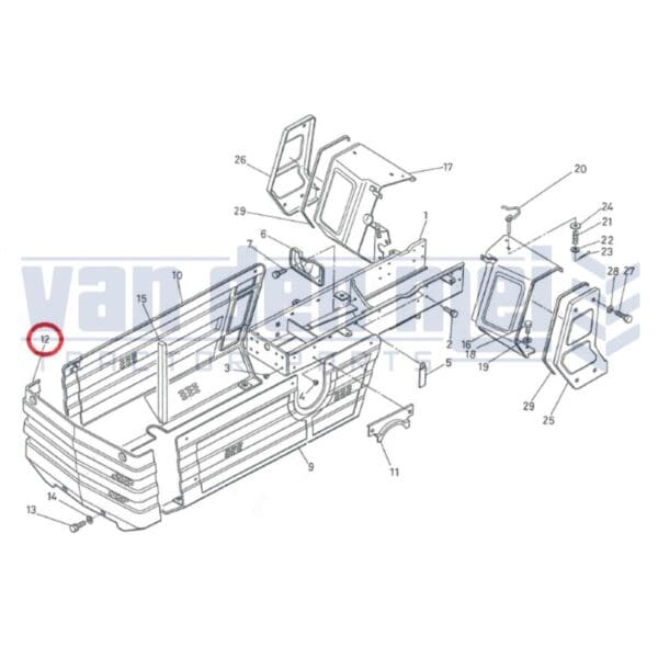 Grill Kubota B1200 B1400 B1402 B1500 B1502 B1600 B1702 B1902 Zen-Noh zennoh ZB1200 ZB1400 ZB1402 ZB1500 ZB1502 ZB1600 ZB1702 ZB1902 frontgrill voorgrill rooster masker 67111-54312 67111-5431-2 6711154312