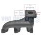 Uitlaat spruitstuk Kubota B1200 B6001 B6100 B7001 B7100 Zen-Noh ZB1200 ZB6001 ZB6100 ZB7001 ZB7100 Motor D750 zennoh uitlaatspruitstuk minitrekker minitractor