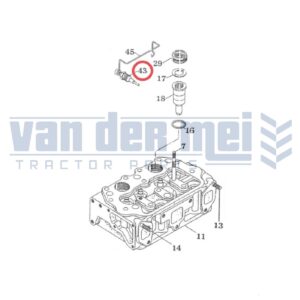 Gloeibougie Hinomoto E23D E23 2201-8201-00 2201820100 voorgloeibougie voorgloeiplug elektrisch systeem minitrekker minitractor starten slecht pluggen