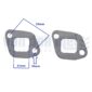 5650-040-0481-0 565004004810 5650-040-048-10 Uitlaatpakking Iseki TX1300 TX1500 KE70 KE75 uitlaatpakking uitlaatspruitstukpakking flenspakking TX1300F TX1500F demper uitlaatsyteem minitractor minitrekker blauw