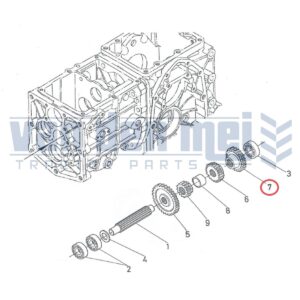 Tandwiel Kubota B40 B1200 B1400 B1402 Zen-Noh ZB1200 ZB1400 ZB1402 gear minitractor minitrekker versnellingsbak achterbrug gearbox
