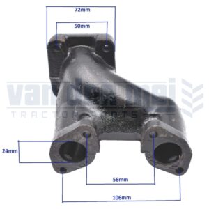 1526212310 15262-12310 15262-1231-0 1526212311 15262-12311 15262-1231-1 Uitlaat spruitstuk Kubota B10 B4200 B5000 B5001 B5100 Zen-Noh ZB5000 ZB5001 ZB5100 Z500 Z600 uitlaatspruitstuk zennoh minitrekker minitrekker uitlaatgas demper
