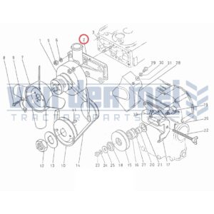 Koelhuispakking Kubota B7000 Zen-Noh ZB7000 Motor: Z650 koelhuispakking dynamopakking dynamokoppeling watergeleiderpakking koelwaterhuispakking zennoh