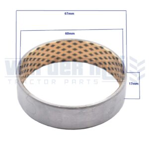 Glijlagerbus Iseki TU1400 TU1401 TU1500 TU1501 TU1600 TU1601 TU1700 TU1701 TU1900 TU1901 TU2100 TU2101 TE3210 Afmetingen 60x65x17mm cilinderbus bronzenbus bronzebus sinterbrons lagerbus fuseearmlager fussearmbus fusseglijlager stuurfusee