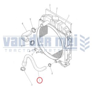 Koelwaterslang onder Iseki TS1610 TS1910 TS2202 TS2205 TS2220 Bolens G192 G194 G242 G244 Motor 2AA1 2AB1 koelslang radiateurslang radiatorslang